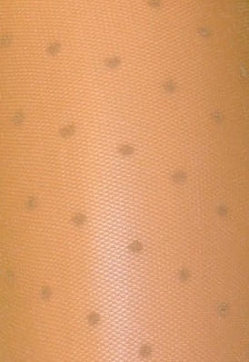 Puntini Polka Dot Micronet Knee-High Socks by Veneziana in visone nude tan