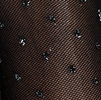 Puntini Pois Lurex Polka Dot Tights by Veneziana in black and silver