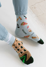 Rome Colosseum Italy Odd Patterned Socks in Mint for men women