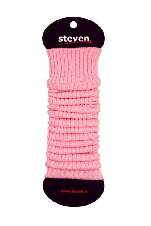 Ribbed Cotton Coloured Leg Warmers by Steven in baby pink