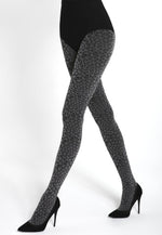Sassi 07 Abstract Prism Patterned Tights by Gatta in black grey