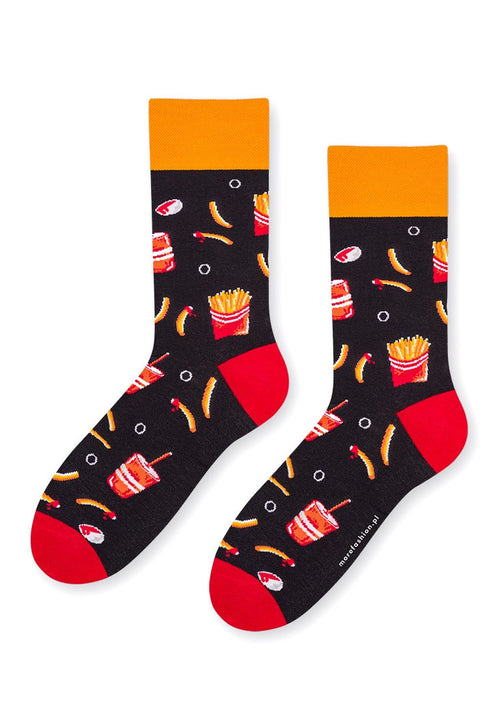 Snacks Patterned Socks in Dark Grey by More