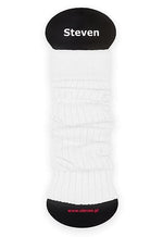 Ribbed Cotton Coloured Leg Warmers by Steven in white
