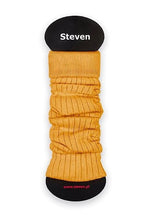 Ribbed Cotton Coloured Leg Warmers by Steven in yellow