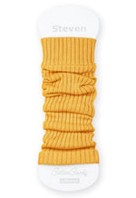 Ribbed Cotton Kids' Leg Warmers by Steven in yellow